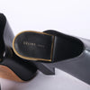 Secondhand Celine Black Leather Flat Slides With Gold-Tone Details - '10s