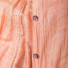Secondhand Jean Paul Gaultier Femme Peach Ruched Linen Dress - '00s