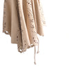 Secondhand Roberto Cavalli Beige Suede Lace-Trim Tie-Front Blouse - '00s