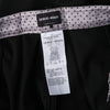 Secondhand Giorgio Armani Black Tailored Trousers with Leather Details- '90s