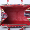 Secondhand Roberta Di Camerino Multicolor Striped Velvet Slim Metal Frame Bag - '70s