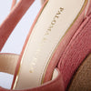 Secondhand Paloma Barceló Pink Suede Platform Espadrille Wedge Sandals - '10s
