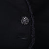 Secondhand Joseph Black Tailored Single Breasted Blazer with Vibrant Pink Patterned Lining - '00s