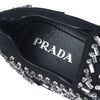 Secondhand Prada Black Canvas Crystal Embellished Slip on Sneakers - '20s