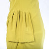 Secondhand Anna Molinari Lime Yellow Draped Midi Dress - '00s