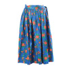 second hand Yves Saint Laurent Top And Blue Floral Silk Skirt Set
