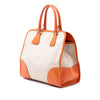 Prada Saffiano Trimmed Canvas Canapa Satchel Secondhand
