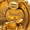 Chanel Gold Plated CC Sunburst Clip On Earrings Secondhand