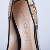 Secondhand Casadei Python Peep Toe Platform Pumps - '10s