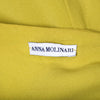 Secondhand Anna Molinari Lime Yellow Draped Midi Dress - '00s