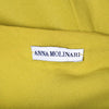 Secondhand Anna Molinari Lime Yellow Draped Midi Dress - '00s