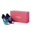 Secondhand Salvatore Ferragamo Fiaba Leather and Suede Pumps