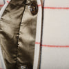 Secondhand Alberto Biani White Grid Coat with Black Collar - '10s