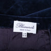 Secondhand Blumarine Navy Velvet Skirt Suit With Fur Cuffs - '00s