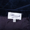 Secondhand Blumarine Navy Velvet Skirt Suit With Fur Cuffs