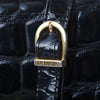 Secondhand Collection Privée Black Crocodile Leather Crossbody Bag - '80s