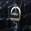 Secondhand Collection Privée Black Crocodile Leather Crossbody Bag - '80s