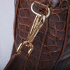 Secondhand Pierre Cardin Brown Crocodile Leather Top Handle Bag - '00s
