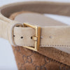Secondhand Gucci Suede & Guccissima Cork Hollie Wedge Sandals - '10s