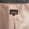 Secondhand Weber Grey Virgin Wool & Cashmere Rabbit Fur Trim Tailored Blazer - '00s