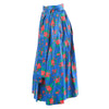 second hand Yves Saint Laurent Top And Blue Floral Silk Skirt Set