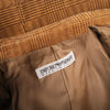 Secondhand Emporio Armani Brown Checked Blazer with Velvet Trim