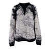 Secondhand Brunello Cucinelli black & white sequin knit sweater - '10s
