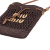 Miu Miu Mini Raffia Logo Handbag Secondhand