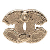 Chanel CC Brass Strass Enamel Push Back Earrings Secondhand