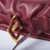 second hand Balmain Medium Anthem Leather Shoulder Bag Burgundy