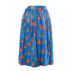 second hand Yves Saint Laurent Top And Blue Floral Silk Skirt Set