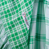 Secondhand Yves Saint Laurent Green Plaid Peasant Blouse Wrap Skirt Set - '70s