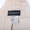 Secondhand Ann Demeulemeester Ivory Asymmetric Stand Collar Suede-Effect Blazer - '00s