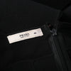 Secondhand Prada Black Dress with Semi-Sheer Silk Chiffon Paneling - '00s