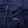 Secondhand Prada Mini Blue Dress with Off-the-Shoulder Neckline and Ruffled Hem- '10s