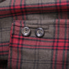 second hand Valentino Boutique Vintage Tartan Wool Blazer With Sculpted Shoulders - '80s