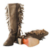 Secondhand Santoni Brown Suede Fringe Boots - '10s