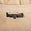 Secondhand Roberto Cavalli Beige Suede Lace-Trim Tie-Front Blouse - '00s