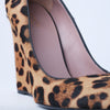 Secondhand Gucci Two-Tone Leopard Print Pony Hair Wedge Pumps - '00s