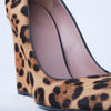 Gucci Two-Tone Leopard Print Pony Hair Wedge Pumps