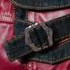 Secondhand Christian Dior by John Galliano Vintage Leather Embellished Denim Bar Jacket - '00s