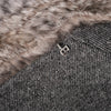 Secondhand Weber Grey Virgin Wool & Cashmere Rabbit Fur Trim Tailored Blazer - '00s