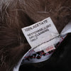 Secondhand Yves Saint Laurent Black Leather Coat with Silver Fox Fur Trim -'90s