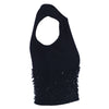 Secondhand Gianni Versace Black Sleeveless Embellished Knit Top - '90s