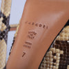 Secondhand Casadei Python Peep Toe Platform Pumps - '10s