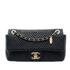 Chanel Medium Quilted Chevron Wrinkled Lambskin Surpique Flap Secondhand