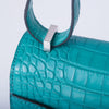 Secondhand Hermès Constance 18 Turquoise (T9) Matte Alligator – Palladium Hardware - '00s