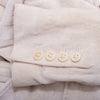 Secondhand Ann Demeulemeester Ivory Asymmetric Stand Collar Suede-Effect Blazer - '00s