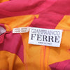Secondhand Gianfranco Ferré Baroque Print Silk Dress with Oversized Bow – '80s