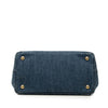 Prada Small Denim Canapa Logo Satchel Secondhand